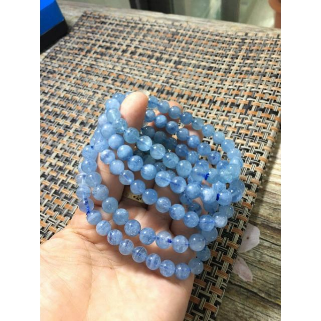 Vòng tay đá thiên nhiên Aquamarine