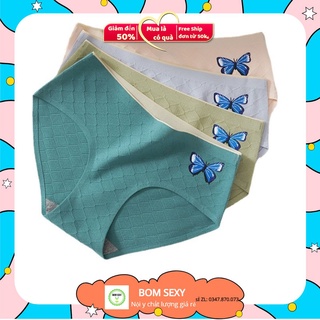 Quần lót nữ ☘freeship☘ quần sịp nữ cotton thoáng khí – đồ lót họa tiết bươm bướm sexy thông thoáng