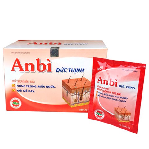 An Bì Đức Thịnh hỗ trợ loại trừ độc tố trong cơ thể và điều trị dị ứng, mẩn ngứa, nổi mề đay, phát ban đỏ