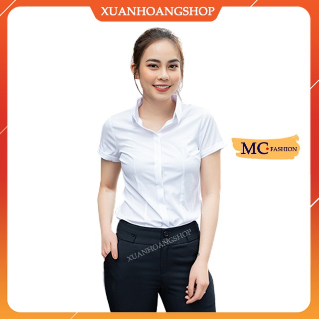 Áo Sơ Mi Trắng Nữ Công Sở Đẹp, Tay Ngắn Cộc Mc Fashion, Size Đủ, Chất Vải Mát, Co Giãn Nhẹ, Đẹp A0068, A635