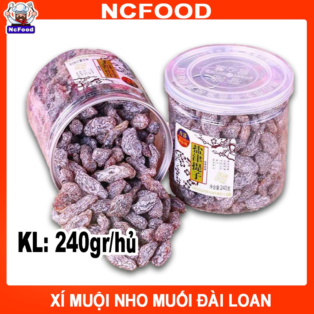 Xí Muội Nho Muối Đài Loan 240gr NCFOOD