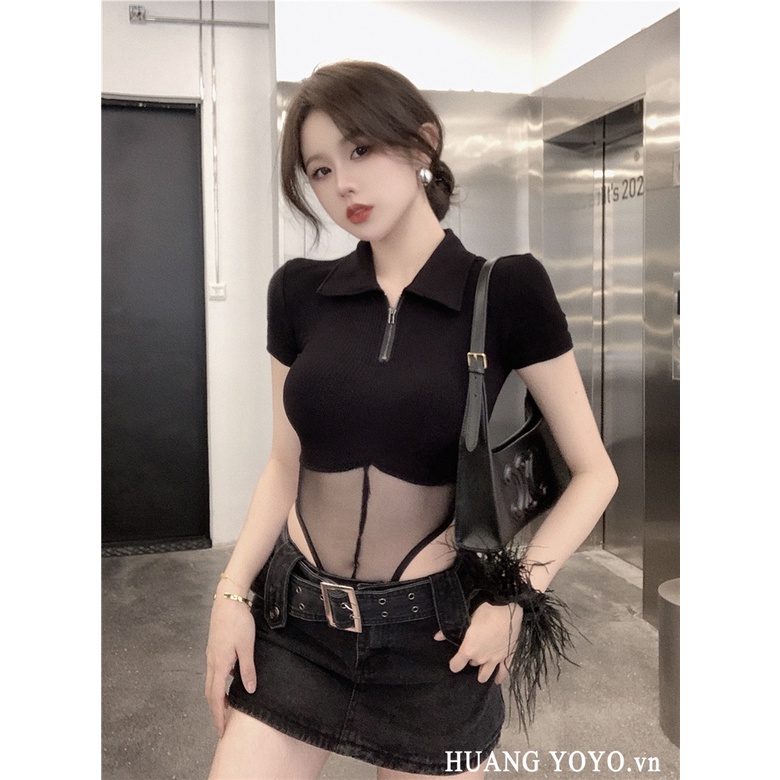 Chân Váy denim Dáng Chữ A Lưng Cao Màu Đen Phong Cách Hàn Quốc Thời Trang Cho Nữ