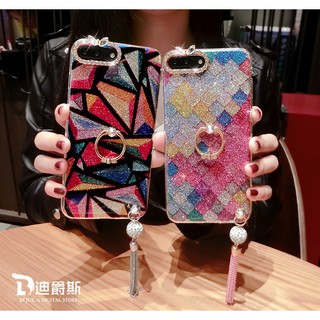 Ốp điện thoại trang trí kim tuyến thiết kế hình học cho iPhone 6/6S/6+/6S+/7/8/7+/8+/X