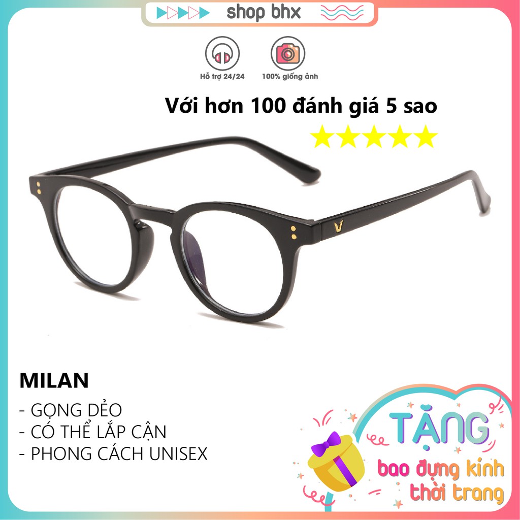 Kính Mắt Cận Thời Trang G-Monster Milan Mắt Tròn Unisex - Kính Chữ V Giá Rẻ - SouthSide Mắt Tròn