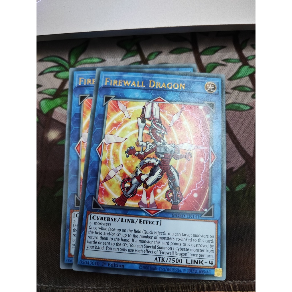 1 lá thẻ bài Firewall Dragon  - MGED-EN141 - Rare 1st Edition