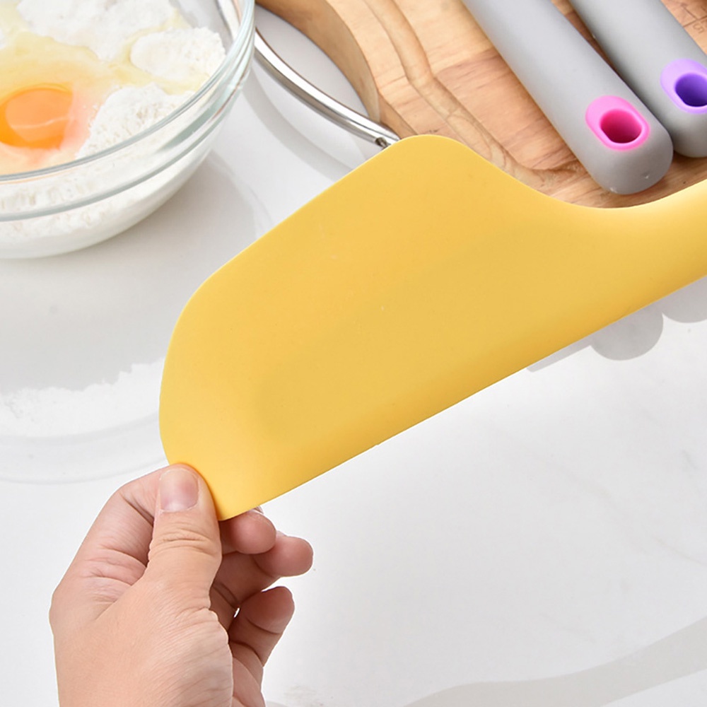 Muỗng silicone trộn kem làm bánh chịu nhiệt chống dính nhiều màu sắc xinh xắn 34cm