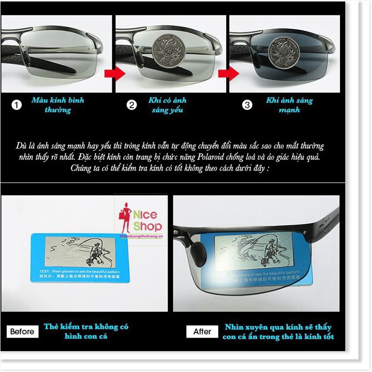 Giá Vốn - Mắt kính Perfe phân cực đổi màu chống tia uv hiệu quả | BigBuy360 - bigbuy360.vn