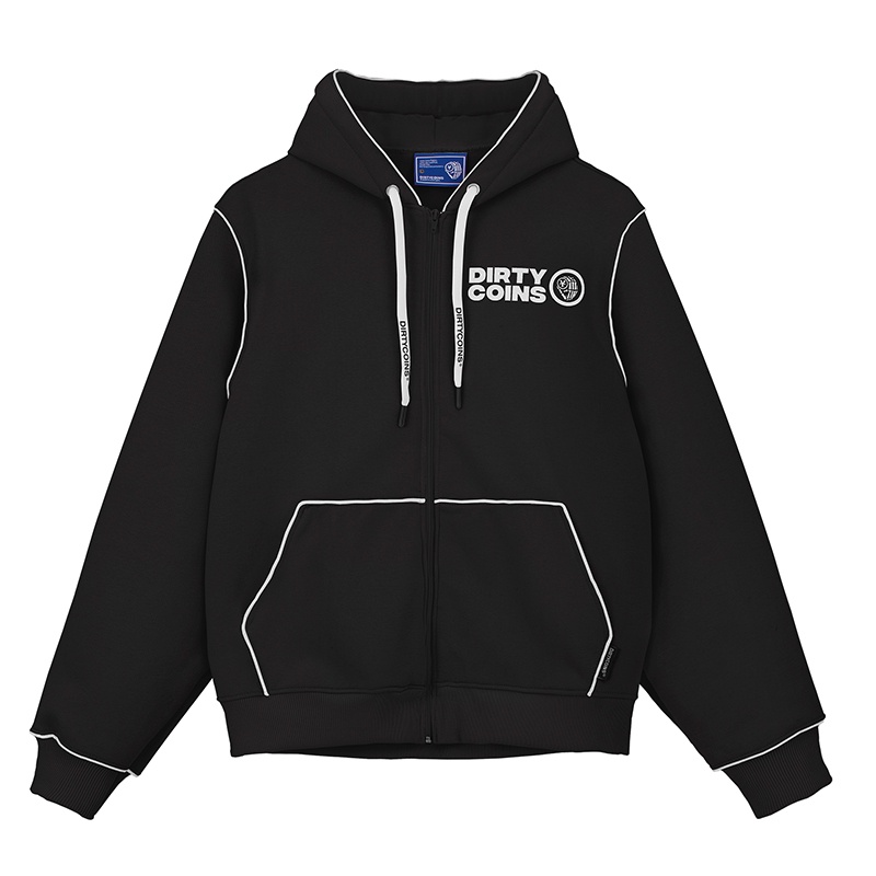 Áo khoác DirtyCoins Basic Zipped Hoodie - Black