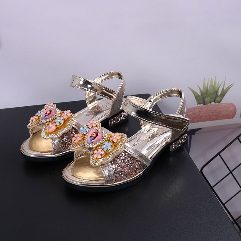 sandal công chúa sofia cho bé gái size 26-35 phối kim tuyến