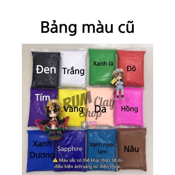 Đất sét siêu nhẹ tự khô nhiều màu 100gr