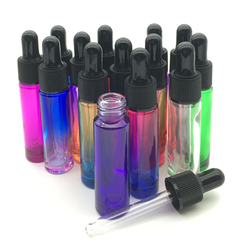 1 Set 10 Chai Thủy Tinh Nhỏ Giọt 10ml Đựng Tinh Dầu