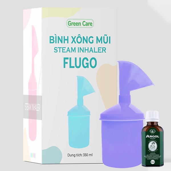 Combo: Bình xông mũi FLUGO và tinh dầu xông Argol