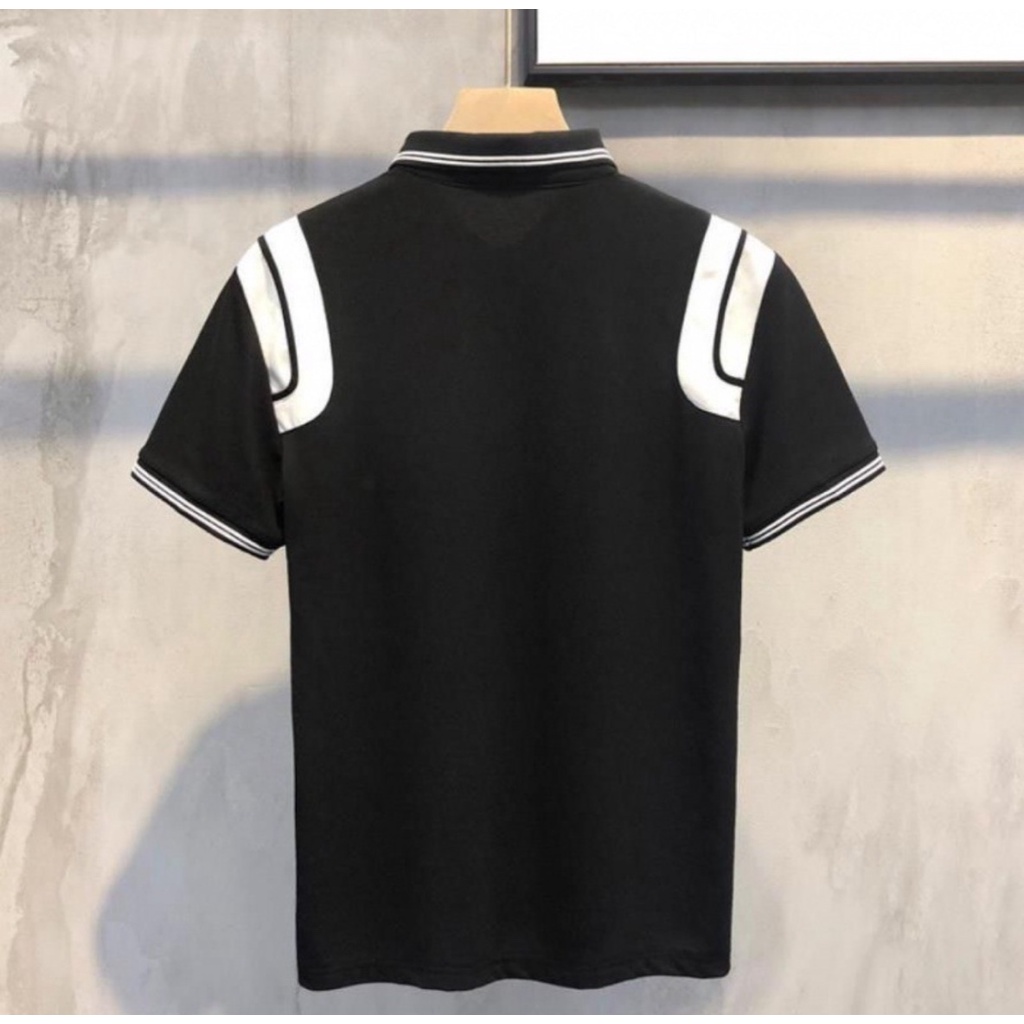 Áo polo GIVENCH.I , áo tay ngắn GIVENCH.I phối viền vai da vải cotton cá sấu cực hot