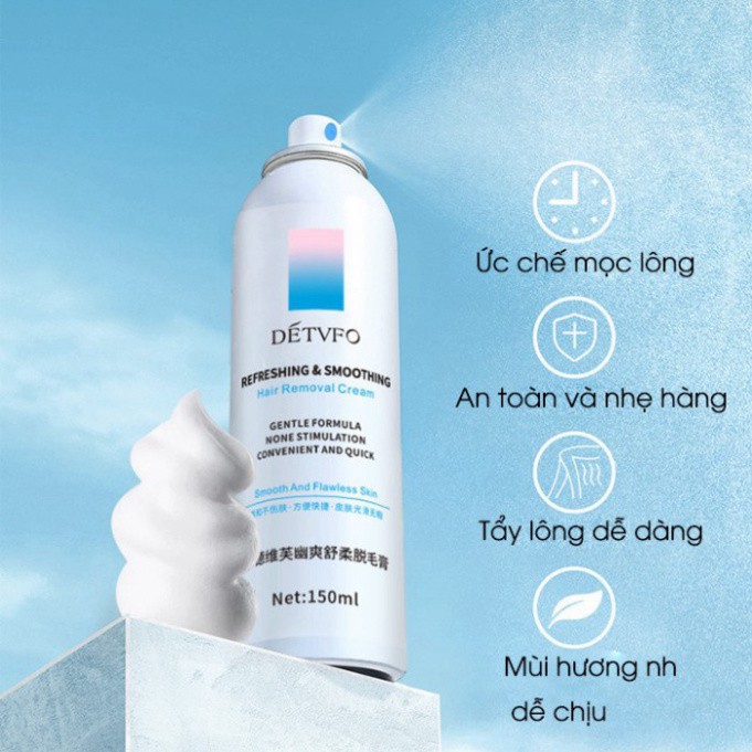 [FreeShip - LOẠI 1] Kem tẩy lông tay lông chân lông nách dạng chai xịt bọt dung tích 150ml lành tính không gây đau rát | BigBuy360 - bigbuy360.vn