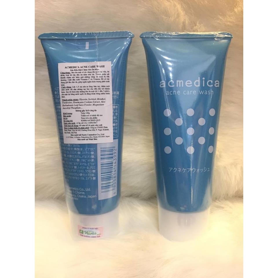 Sữa rửa mặt trị mụn Naris Acmedica Acne Care Wash