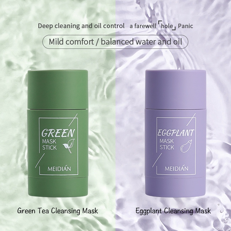 Loại bỏ mụn đầu đen Mặt nạ làm sạch Purifying Clay Stick Facial Mask Oil Control Solid Deep Cleansing Mặt nạ dưỡng ẩm mà