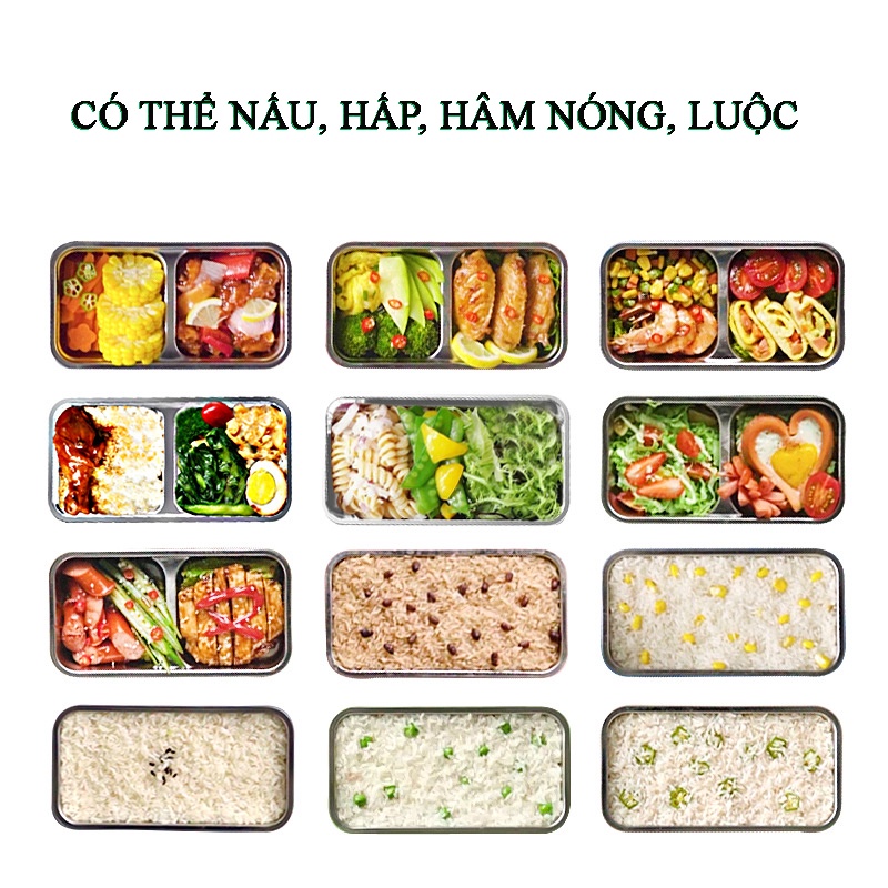 Hộp Cơm Cắm Điện LIVEN Hộp Cơm Văn Phòng 2 Tầng Bát Inox Có Chức Năng Nấu Chín Hâm Nóng Và Giữ Nhiệt VT161