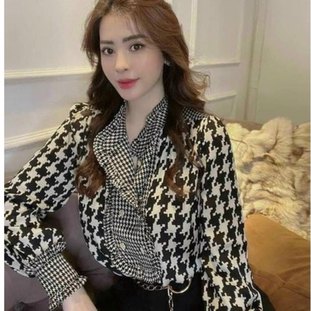 Áo sơ mi kiểu ziczac (chất đẹp)