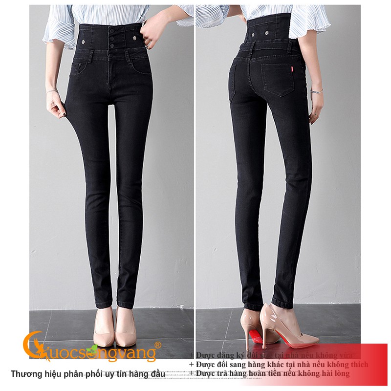 Quần jean nữ lưng cao quần skinny nữ co giãn GLQ124 Cuocsongvang