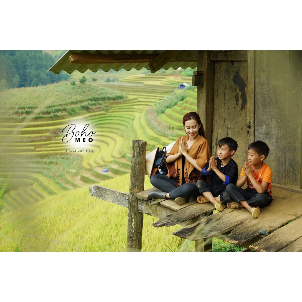 Áo khoác da lộn Boho