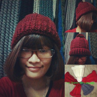 Mũ len đan tay vành gập - Đồ len handmade - Mũ len handmade