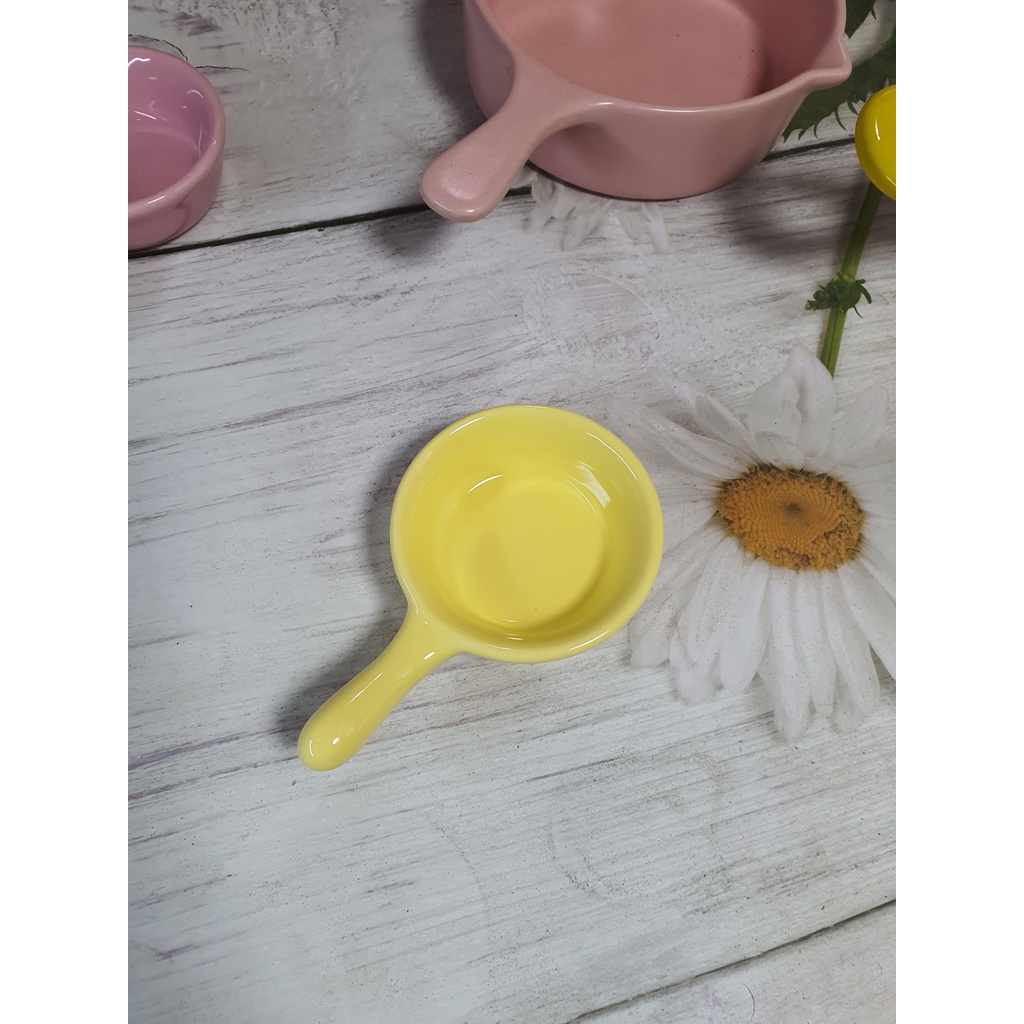 🥝Chảo mini, chảo rót mini gốm sứ tráng men cao cấp🥝