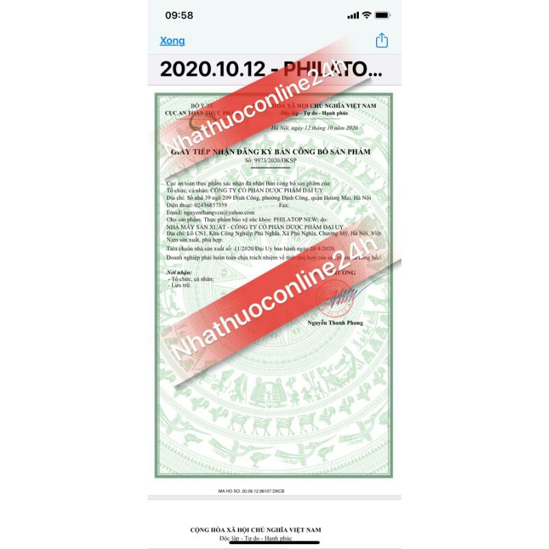 Sản Phẩm Philatop New ống nhựa (hộp 20 ống) | BigBuy360 - bigbuy360.vn