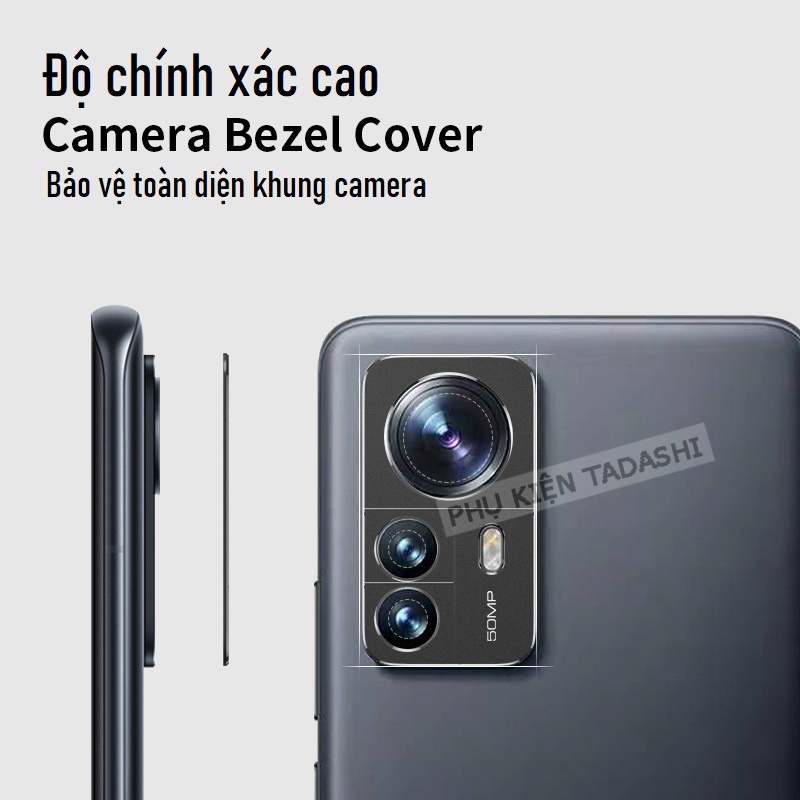 Miếng Kim Loại Bảo Vệ Camera Xiaomi 12/ 12X, Xiaomi 12 Pro - HỢP KIM NHÔM, Ốp viền camera Xiaomi 12 Pro/ Xiaomi 12/ 12X