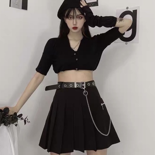 Thắt lưng Nam nữ Unisex CHAIN xích nhiều lỗ tròn - Dây nịt lỗ tròn 1 hàng kèm Chain xích Phong cách ulzzang hàn quốc