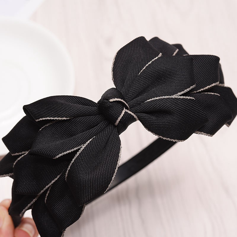 Cài Tóc Nơ Màu Trơn Phong Cách Hàn Quốc