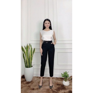 Quần baggy nữ [Hàng chuẩn] quần tây công sở dáng basic