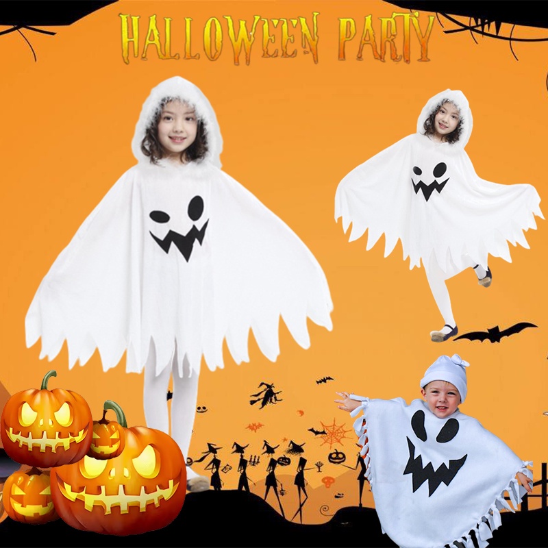Kids Ghost Cloak Cape Cosplay Costumes Toddlers Outfit Party Role Play Halloween gift
