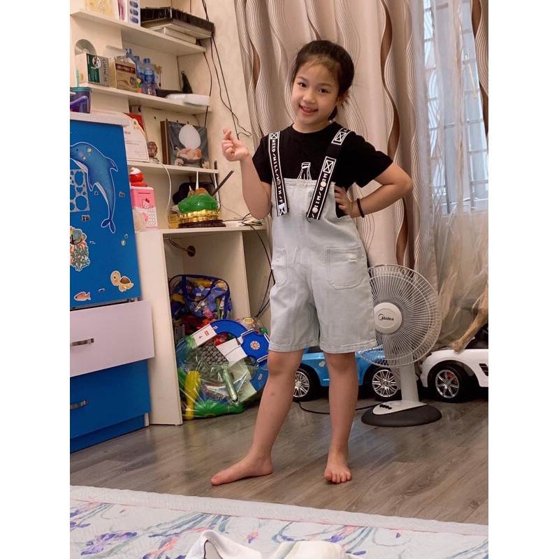 Set yếm jean bé gái lớn từ 15-45 kg