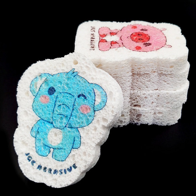 Miếng Bọt Biển In Hình Họa Tiết Dễ Thương ( Có Sẵn Dây Treo )