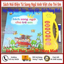 Sách nói điện tử song ngữ Anh-Việt - Sách thông minh cho bé đọc hát kể chuyện, học tiếng anh, toán có tặng kèm bút