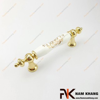 Tay nắm tủ cổ điển hoa vàng NK324-HVT ( Màu Vàng)