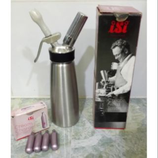 BÌNH XỊT BÔNG KEM ISI của Mỹ CAO CẤP tặng 30 viên gas - BÌNH TẠO BÔNG KEM 0.5lit - Đóng quán thanh lý