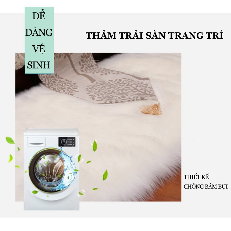 Thảm Lông Trải Sàn, Thảm Lông Cừu Mềm Mại Phòng Cách Bắc Âu Hiện Đại PAPAA.HOME