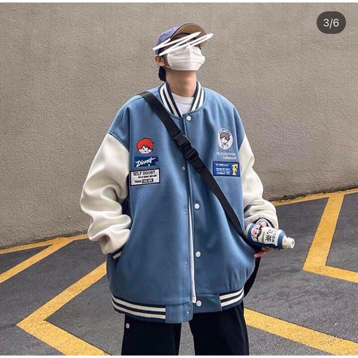 [FREESHIP 50K] Bomber Nỉ Phối Tay Cậu Bé Ba Màu Unisex samsam4896 | BigBuy360 - bigbuy360.vn