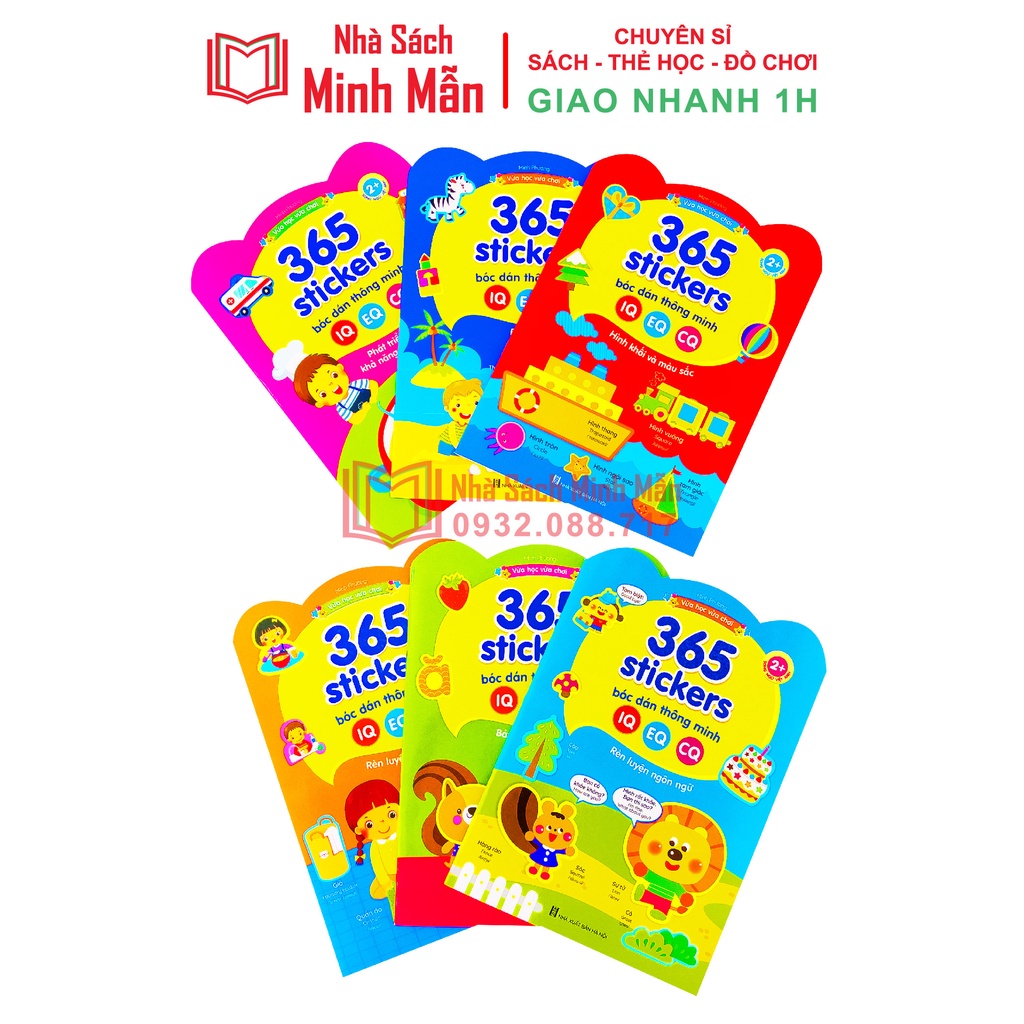 Sách - Combo Bóc Dán Thông Minh 365  - Giúp Bé Phát Triển IQ, EQ, CQ