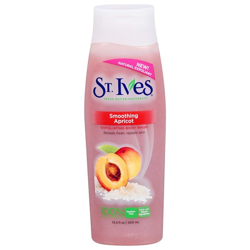 Sữa tắm mịn da hương mơ St.Ives Smoothing Apricot Body wash 400ml (Mỹ)