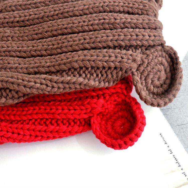 NÓN LEN GẤU CỘT DÂY KUTE CHO BÉ