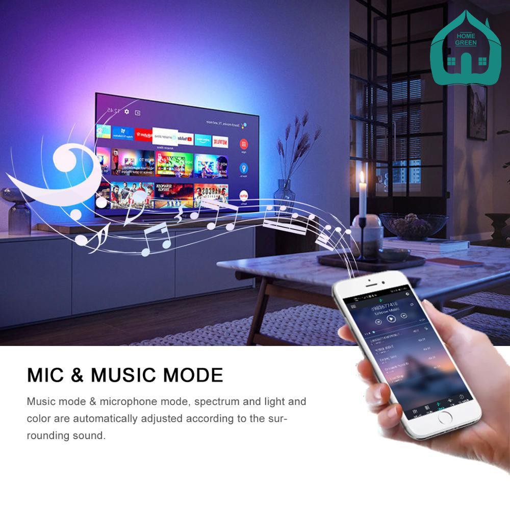 Đèn Led dây RGB 5050 nháy theo nhạc điều khiển bằng App điện thoại qua Bluetooth dài 3m,5m, 10m | BigBuy360 - bigbuy360.vn