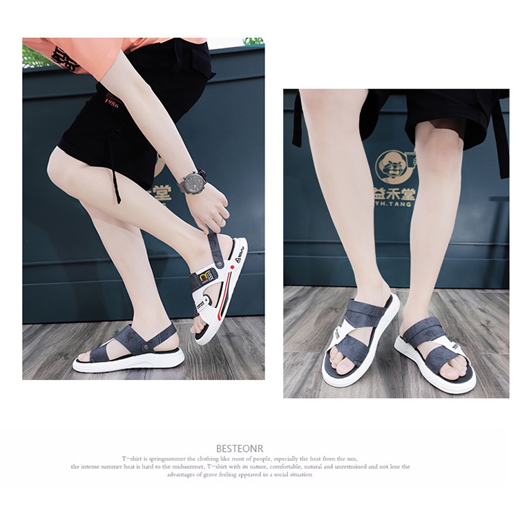 Giày sandal nam đi học đi chơi cá tính thoáng khí chống trơn trượt G01