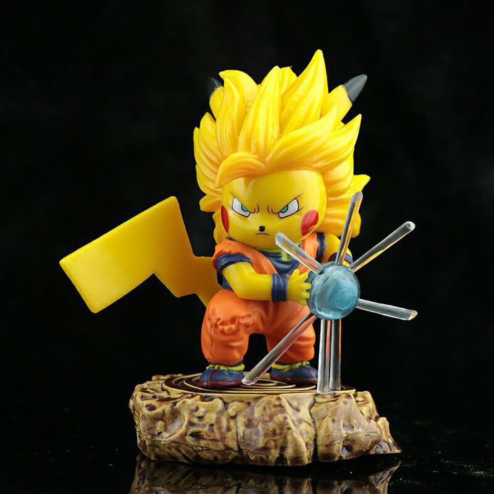 Mô hình nhân vật hoạt hình Pikachu Son Goku bằng PVC