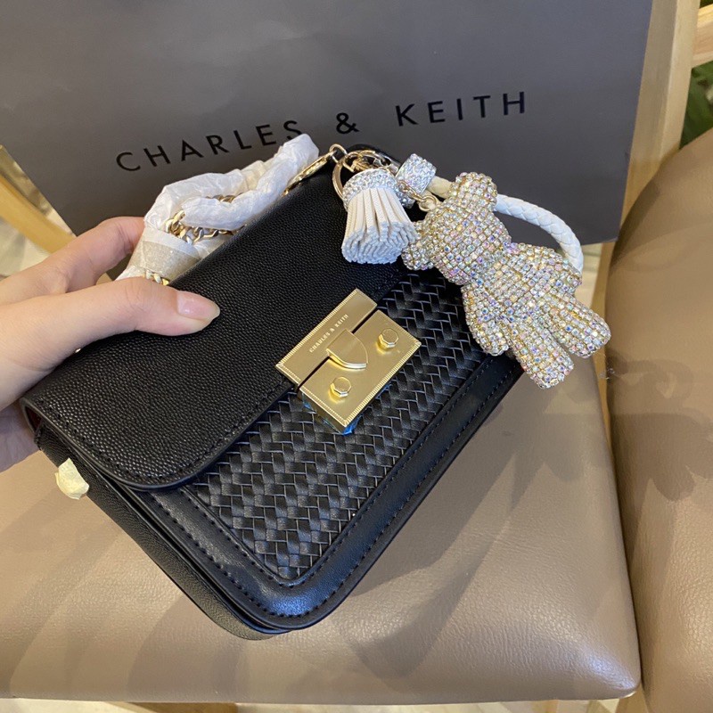 Túi da sần pha đan cói size 19 hàng QC cao cấp