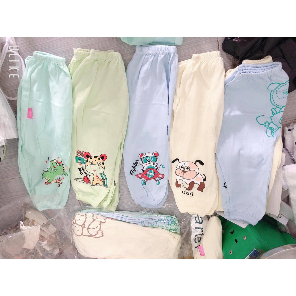 Quần chục dài - 10 chiếc quần nỉ dài coton chất dày đanh mịn cho trẻ sơ sinh/quần chục thu đông cho bé