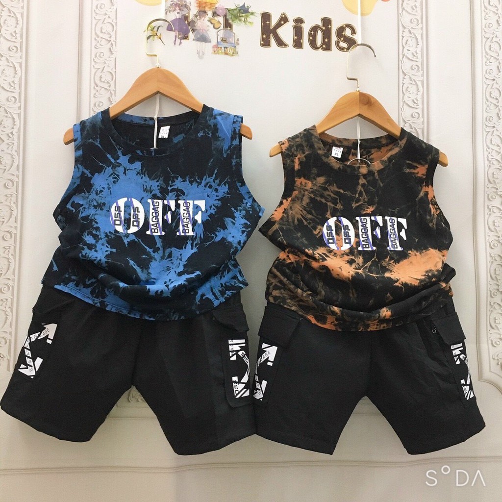 Bộ OFF loang bé trai (15-25kg)