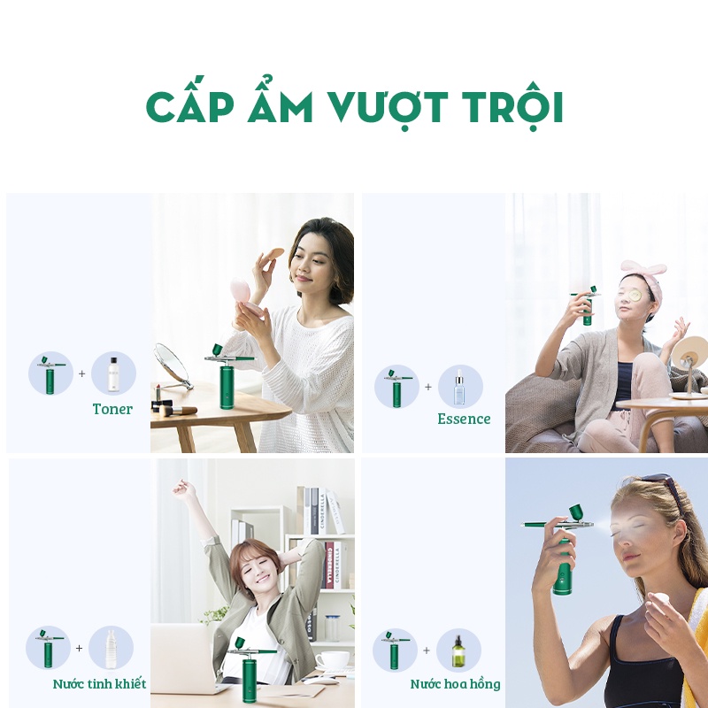 Máy phun omber nail Z16, phun tinh chất toner cấp ẩm cho da, máy phun sơn mini cầm tay