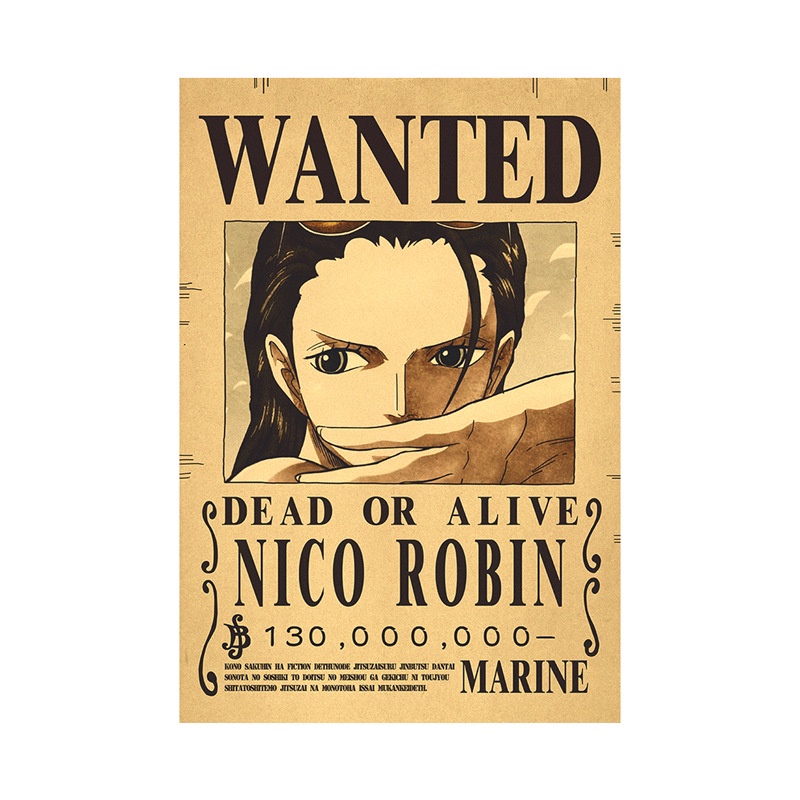 Poster lệnh truy nã One Piece Luffy gear 5 nika poster vintage dán tường phòng ngủ MS: 327